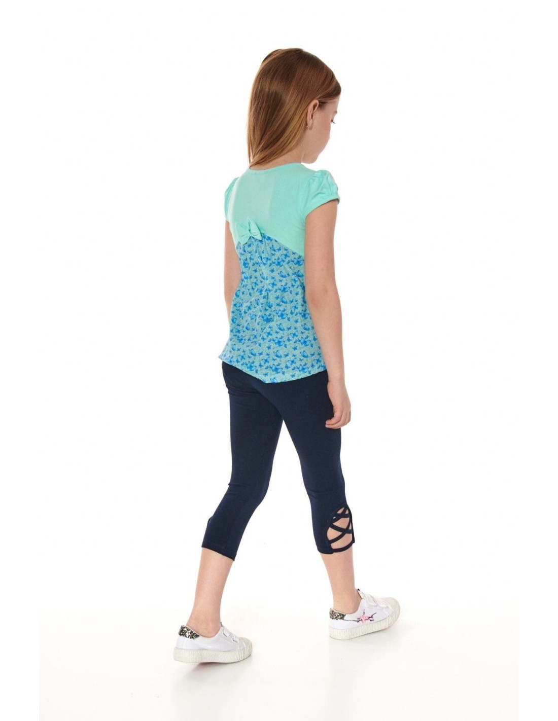 Bluza fetita cu spatele mai lung, menta NDZ8158 - Magazin online - Boutique